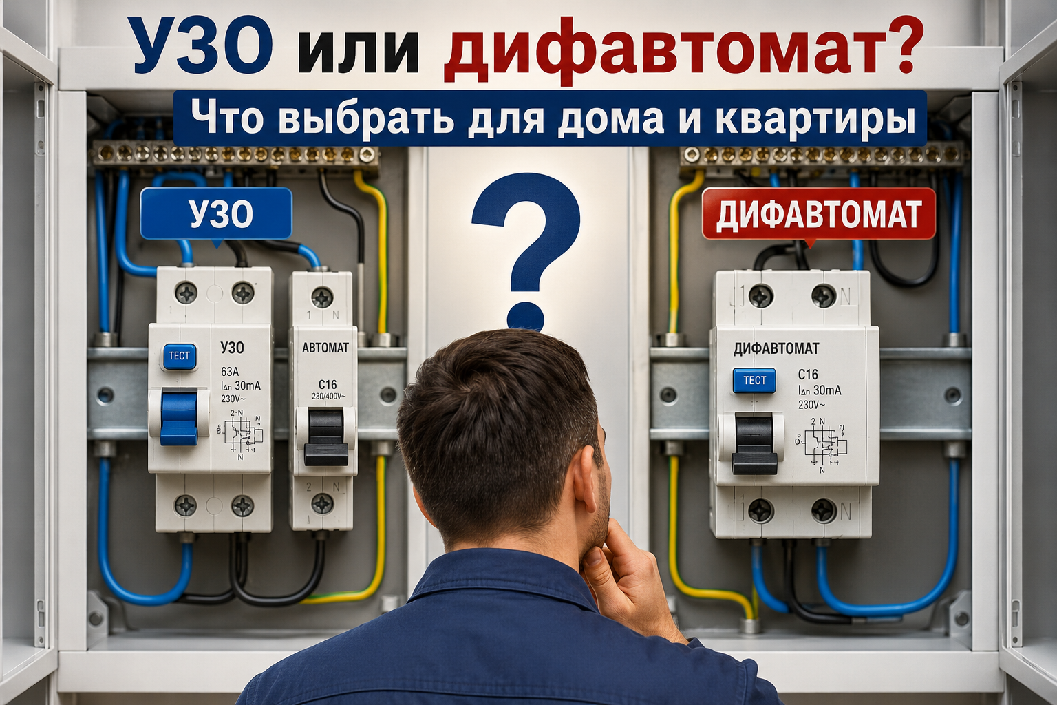 Что выбрать: УЗО или ДИФавтомат для защиты электропроводки